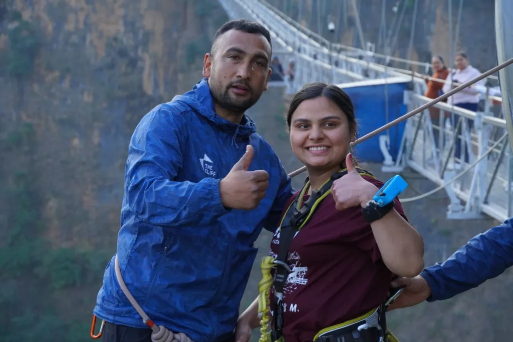 bungee jumping kusma the cliff nepal