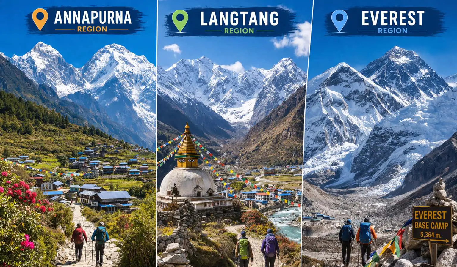 Annapurna Everest Langtang: Ein Vergleich